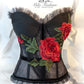 Carmen Red Carpet Style Embroidered Rose Corset