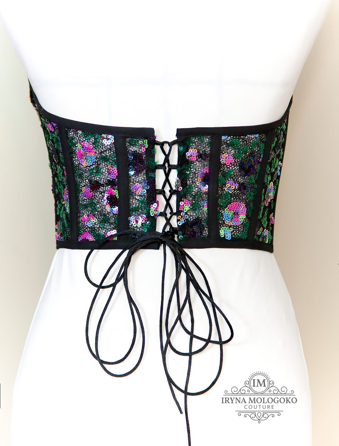 Blooming Garden Red Carpet Style Embroidered Rose Corset